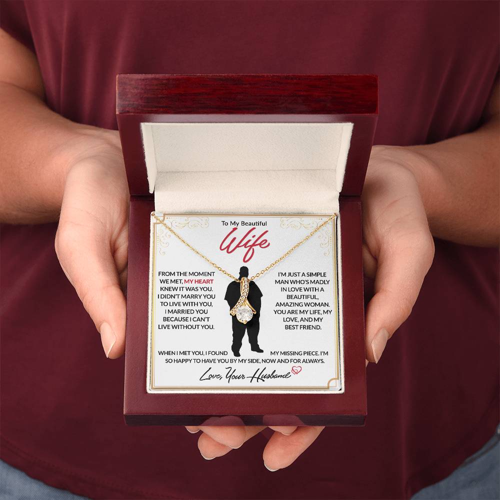 Simple Man, Beautiful Woman - Forever Love Knot Necklace for Your Wife