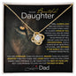 Best Gift for Daughter: Dad's Forever Love Knot Necklace to Encourage Her Heart