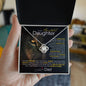 Best Gift for Daughter: Dad's Forever Love Knot Necklace to Encourage Her Heart