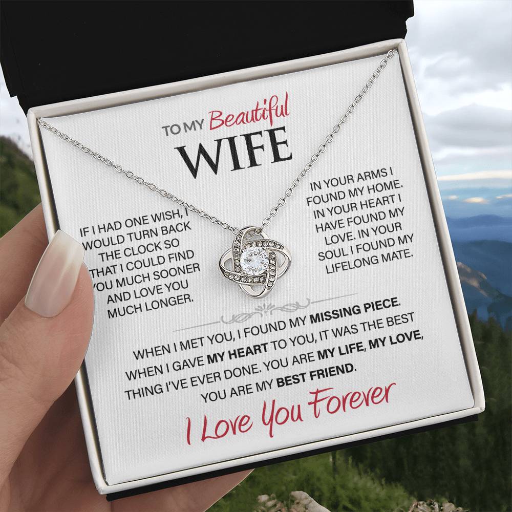 Best Gift for Your Wife: Love You Forever Love Knot Necklace to Melt Her Heart