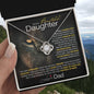Best Gift for Daughter: Dad's Forever Love Knot Necklace to Encourage Her Heart