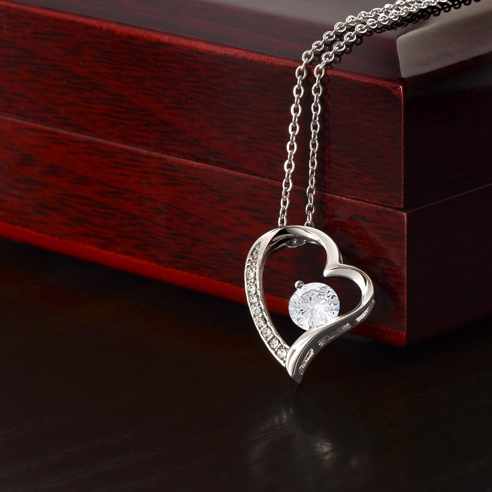 Best Gift for Daughter: Dad’s Forever Love Heart Necklace to Encourage Her Heart [Light]