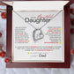 Best Gift for Daughter: Dad's Forever Punny Love Heart Necklace to Crack Her Up[Light]