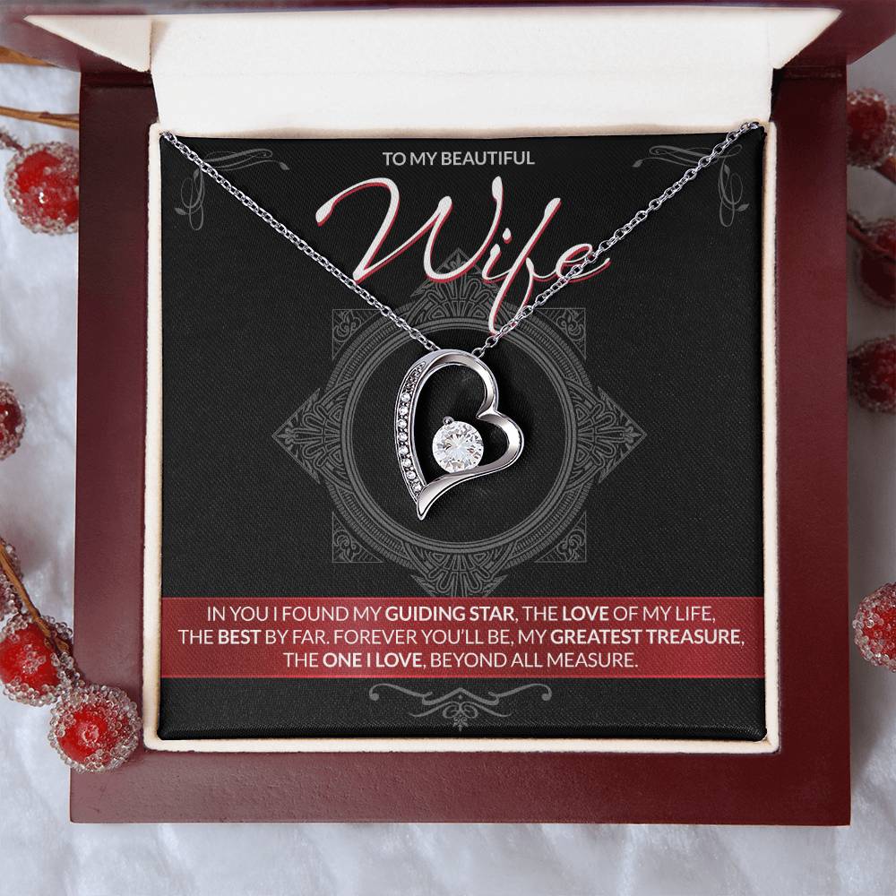 Best Gift for Wife: Forever Treasure Heart Necklace to Melt Her Heart [Dark]