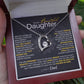 Best Gift for Daughter: Dad’s Forever Love Heart Necklace to Encourage Her Heart [Dark]