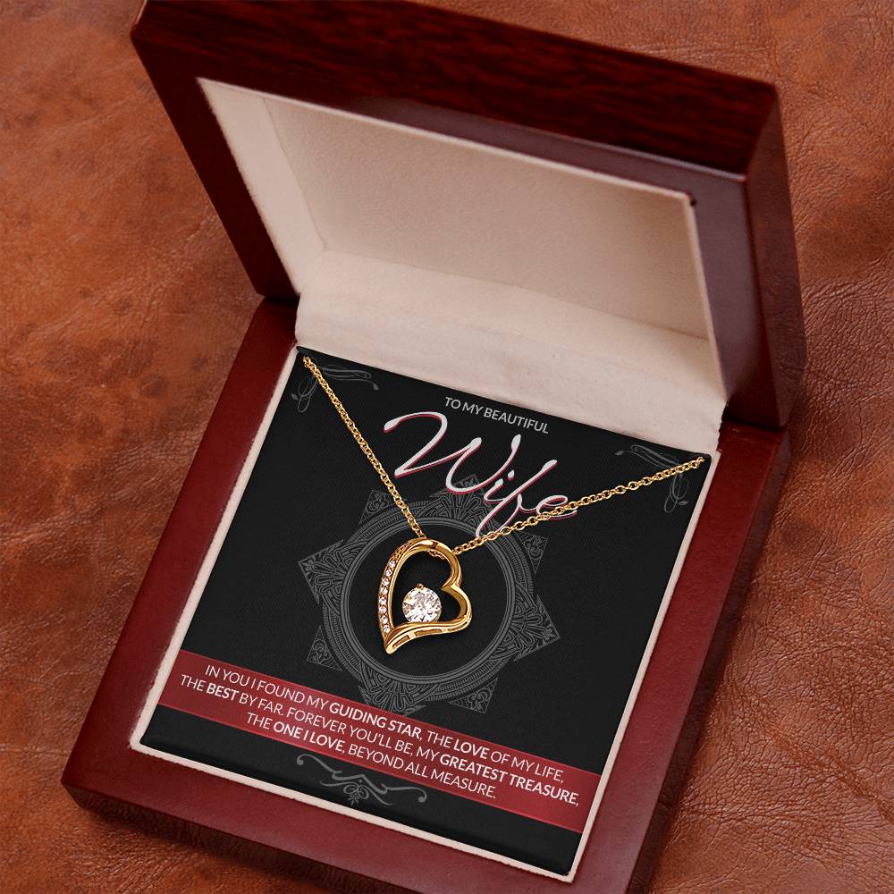 Best Gift for Wife: Forever Treasure Heart Necklace to Melt Her Heart [Dark]