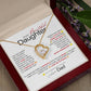 Best Gift for Daughter: Dad's Forever Punny Love Heart Necklace to Crack Her Up[Light]