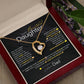 Best Gift for Daughter: Dad's Forever Punny Love Heart Necklace to Crack Her Up[Dark]