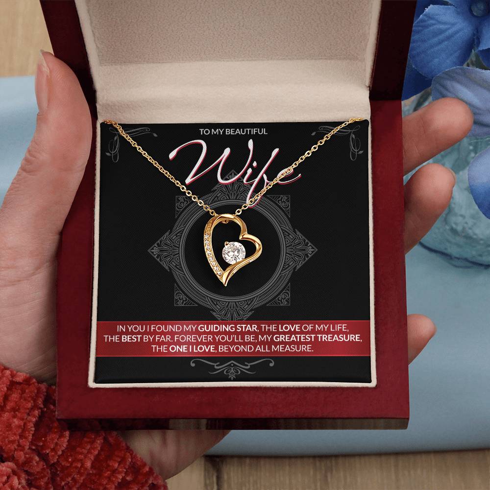 Best Gift for Wife: Forever Treasure Heart Necklace to Melt Her Heart [Dark]