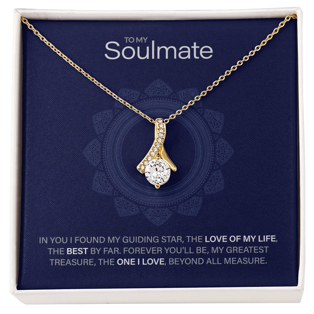 Best Gift for Soulmate: Beautiful Soulmate Love Pedant Necklace to Melt Their Heart [Blue]