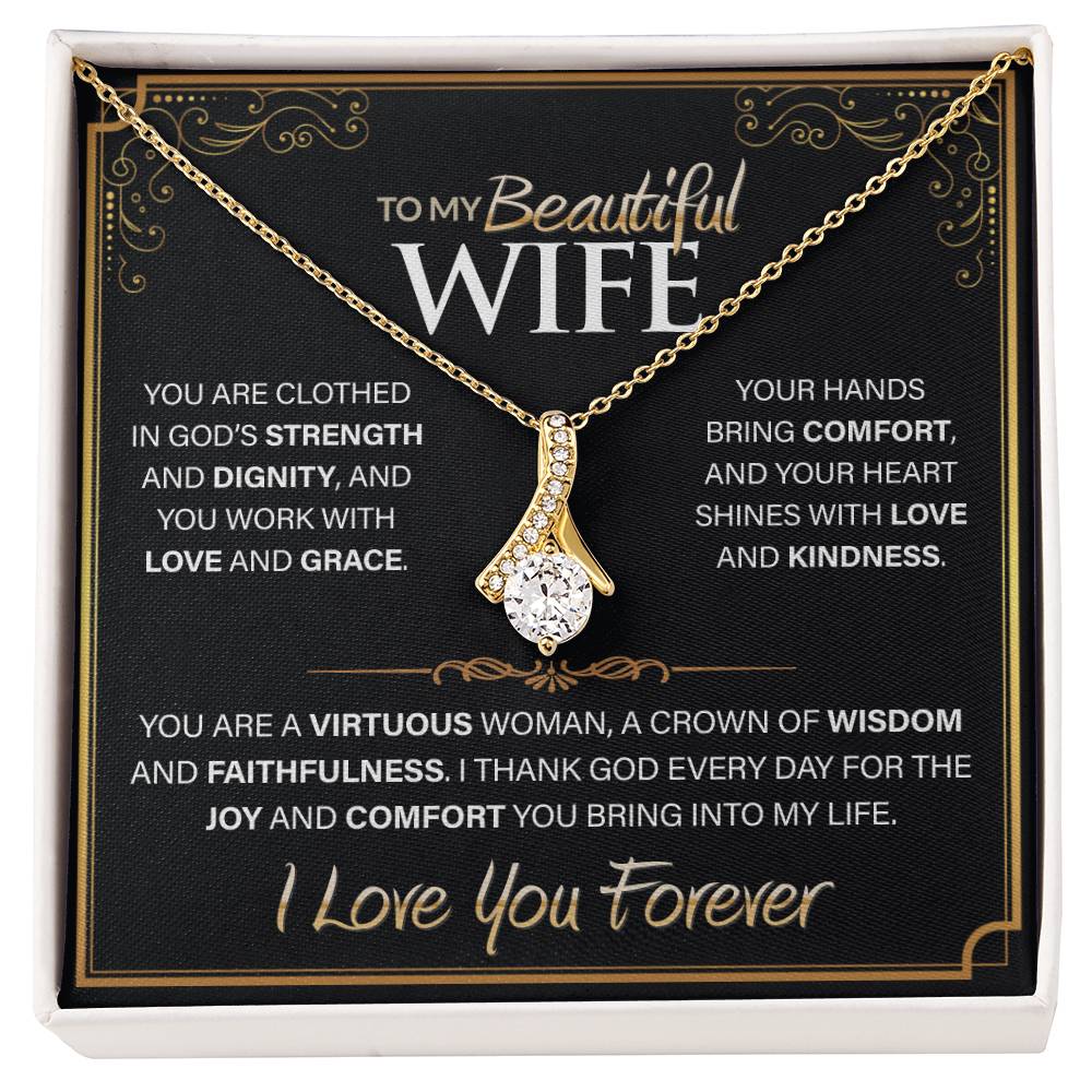 Best Gift: For My Beautiful Godly Wife - Love Pendant Necklace