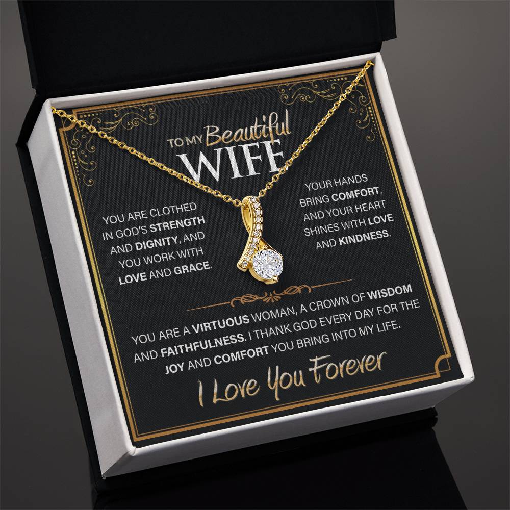 Best Gift: For My Beautiful Godly Wife - Love Pendant Necklace