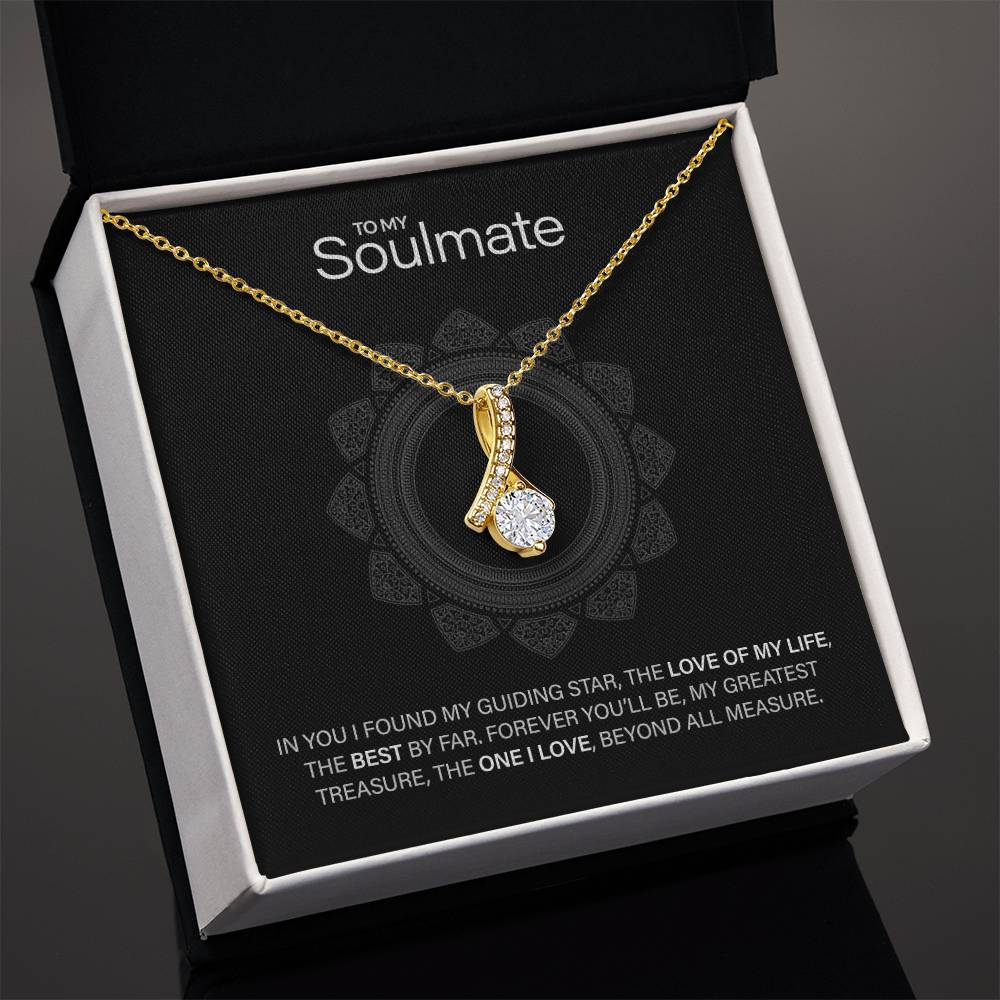 Best Gift for Soulmate: Beautiful Soulmate Love Pedant Necklace to Melt Their Heart [Dark]