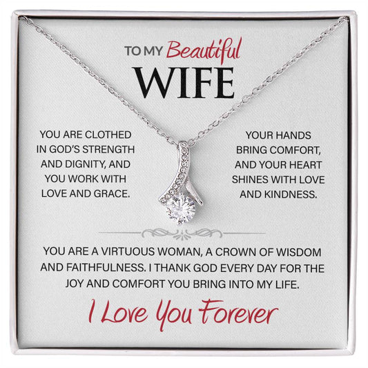 Best Gift: For My Beautiful Godly Wife - Love Pendant Necklace