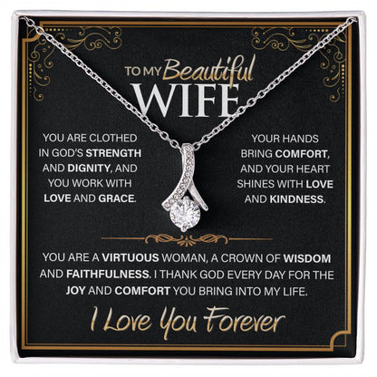 Best Gift: For My Beautiful Godly Wife - Love Pendant Necklace