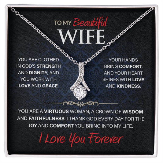 Best Gift: For My Beautiful Godly Wife - Love Pendant Necklace