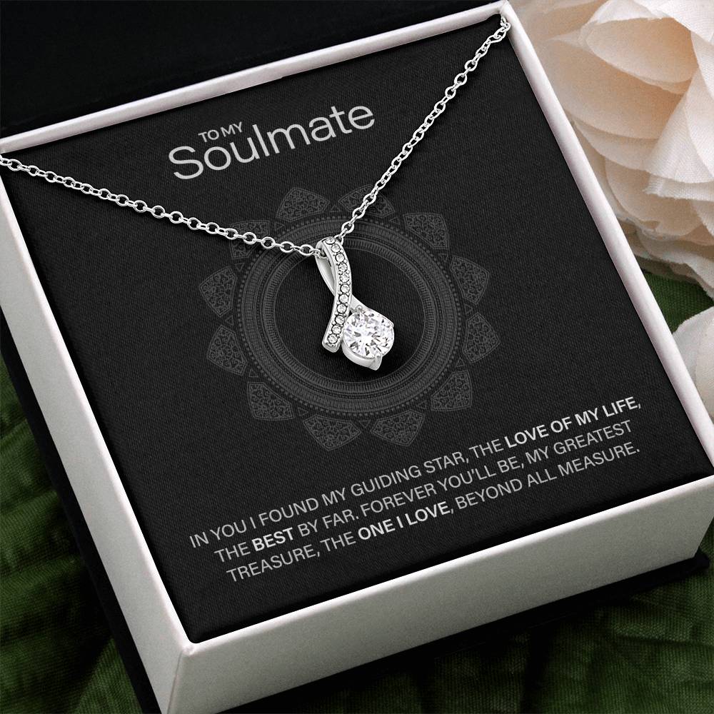 Best Gift for Soulmate: Beautiful Soulmate Love Pedant Necklace to Melt Their Heart [Dark]