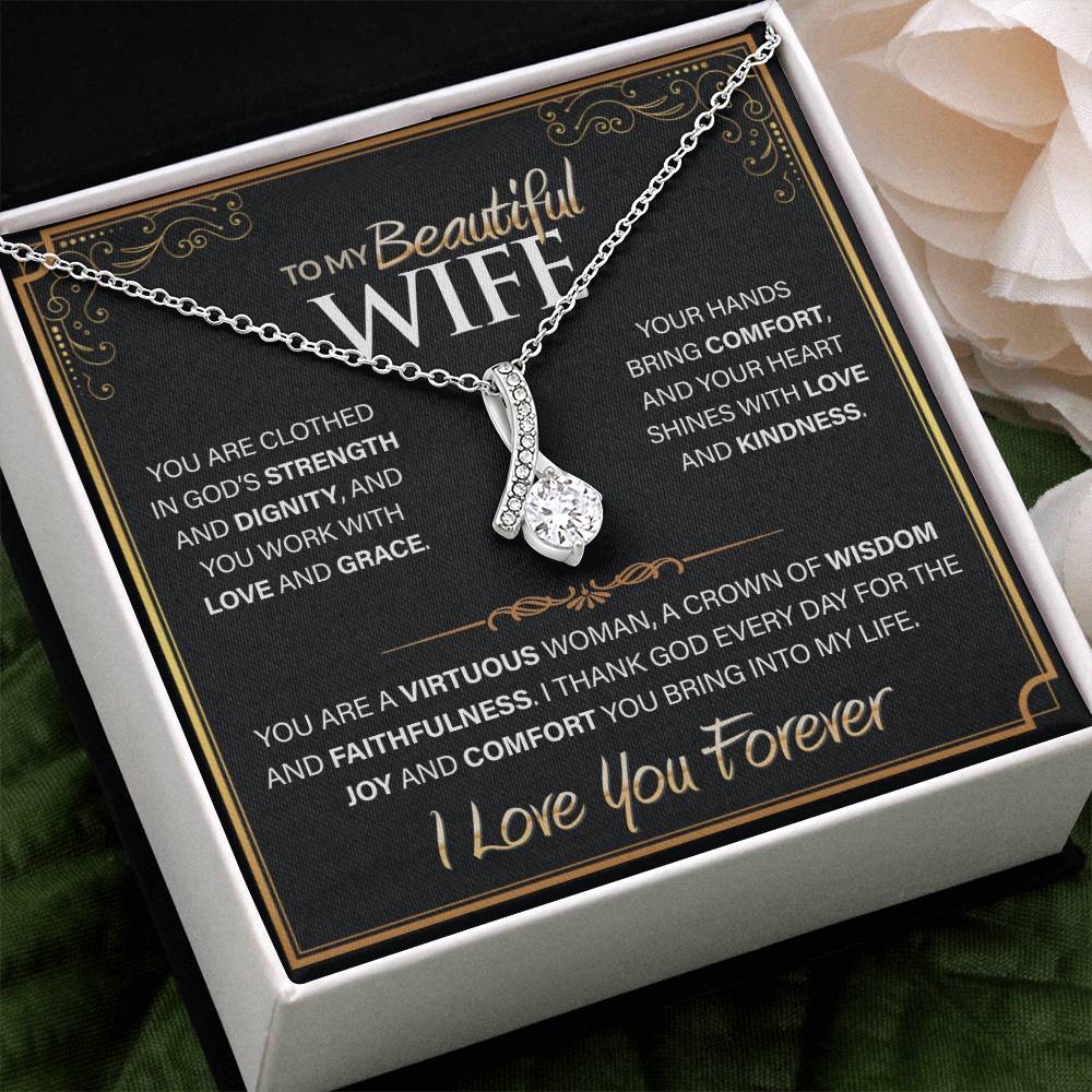 Best Gift: For My Beautiful Godly Wife - Love Pendant Necklace