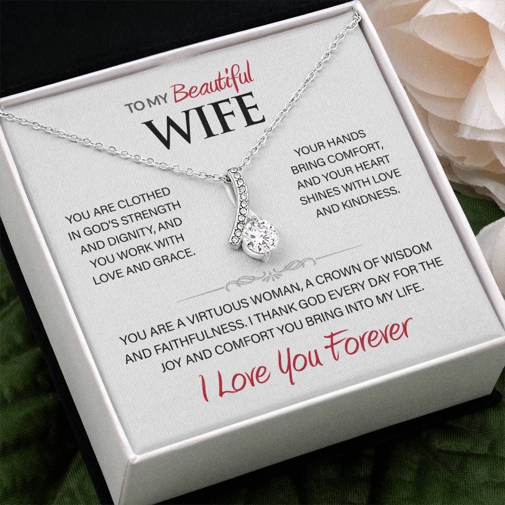 Best Gift: For My Beautiful Godly Wife - Love Pendant Necklace