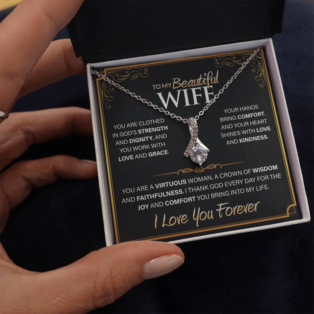 Best Gift: For My Beautiful Godly Wife - Love Pendant Necklace