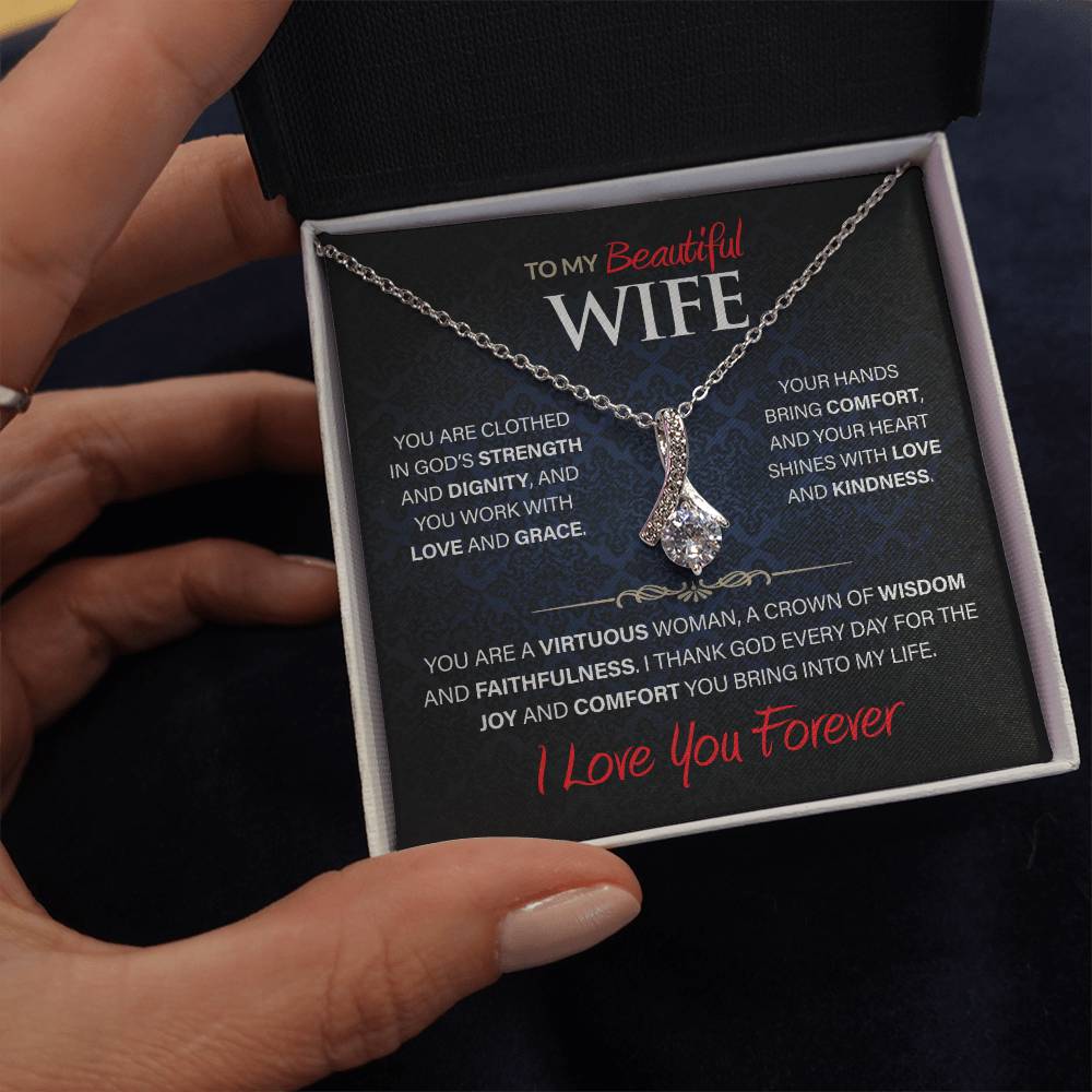 Best Gift: For My Beautiful Godly Wife - Love Pendant Necklace