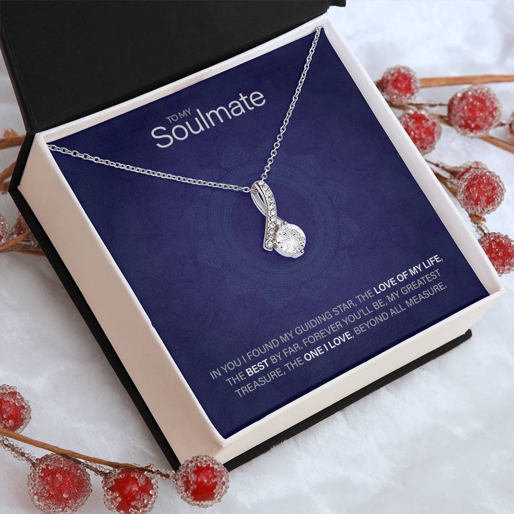 Best Gift for Soulmate: Beautiful Soulmate Love Pedant Necklace to Melt Their Heart [Floral]