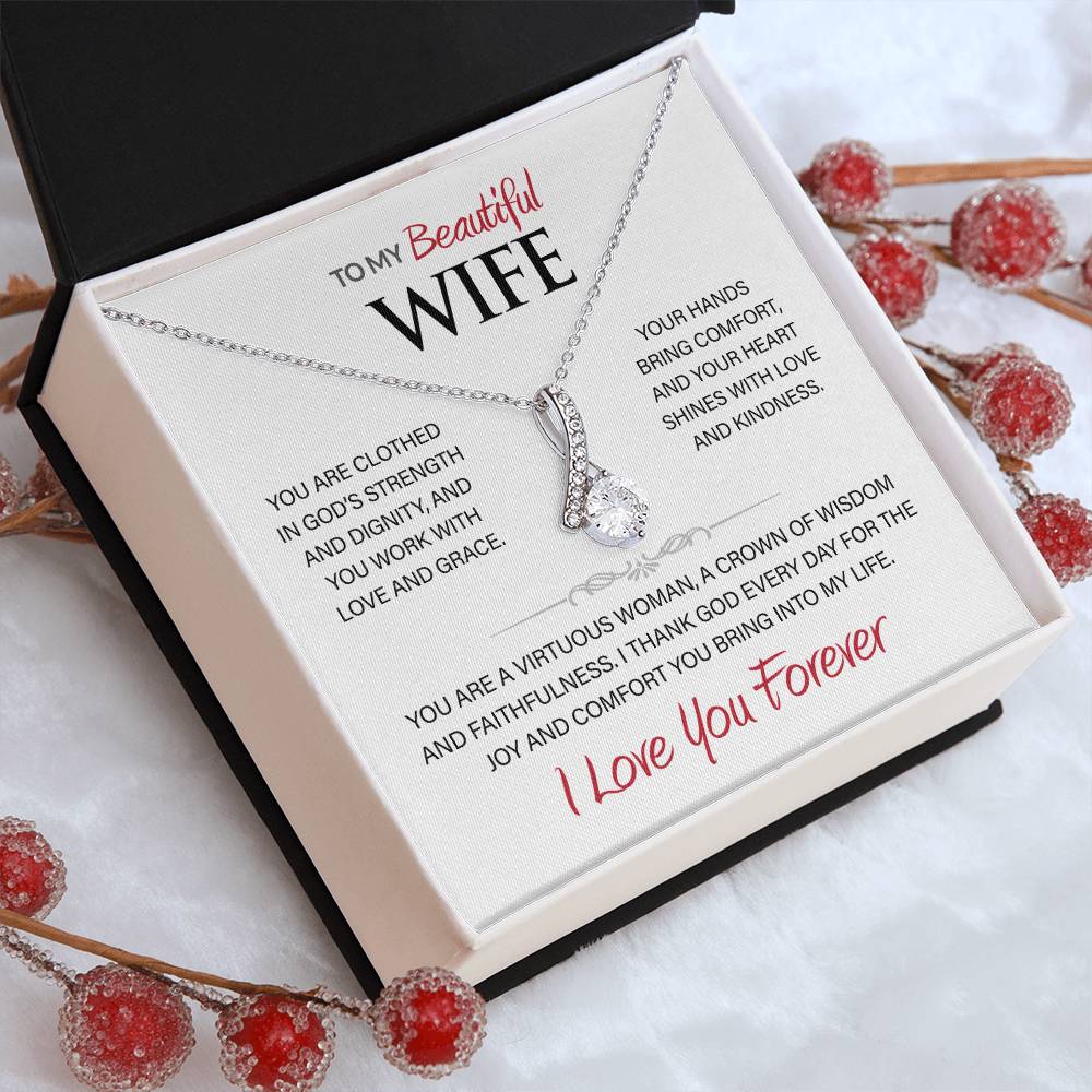 Best Gift: For My Beautiful Godly Wife - Love Pendant Necklace