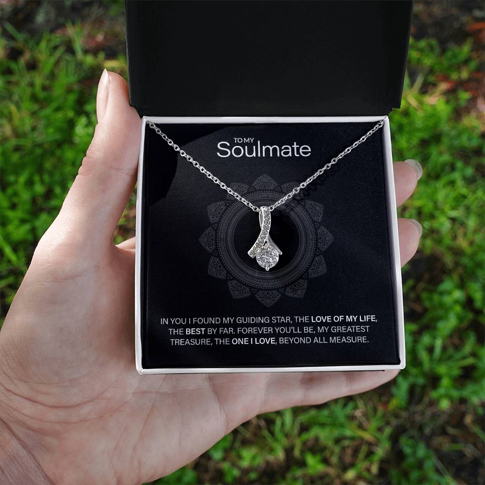 Best Gift for Soulmate: Beautiful Soulmate Love Pedant Necklace to Melt Their Heart [Dark]