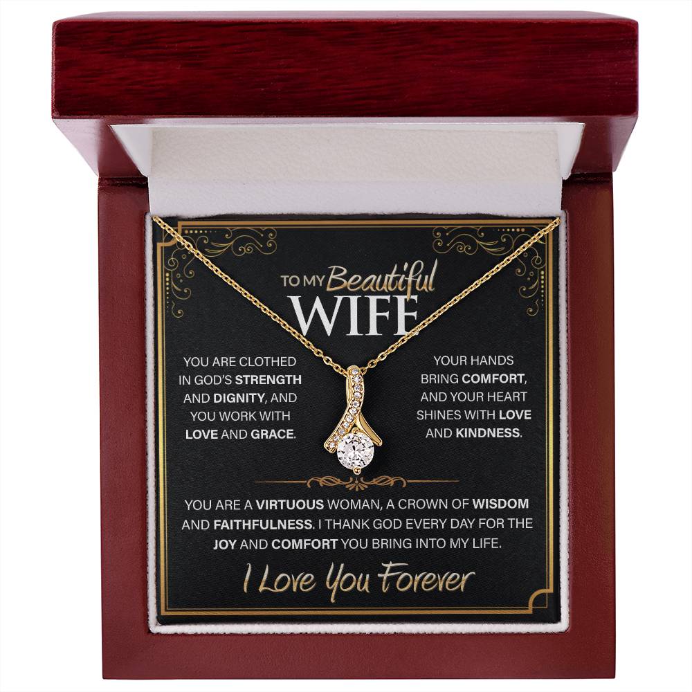 Best Gift: For My Beautiful Godly Wife - Love Pendant Necklace