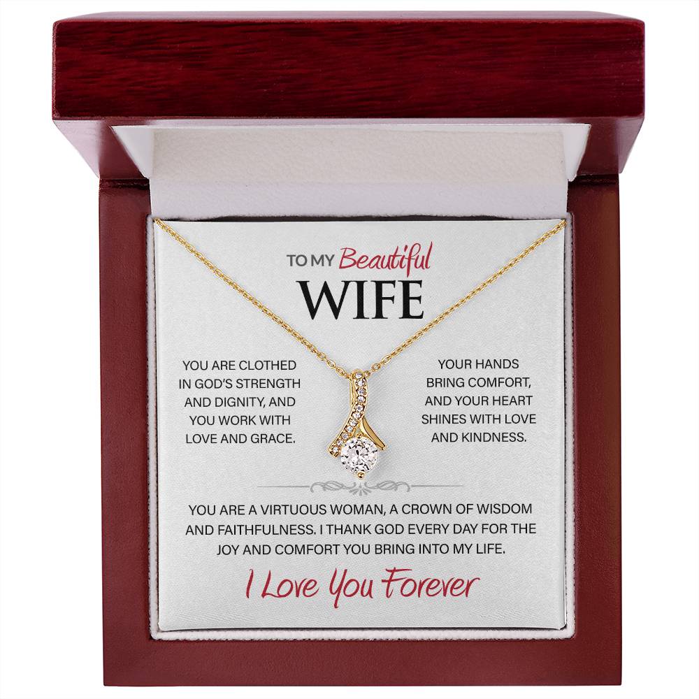 Best Gift: For My Beautiful Godly Wife - Love Pendant Necklace