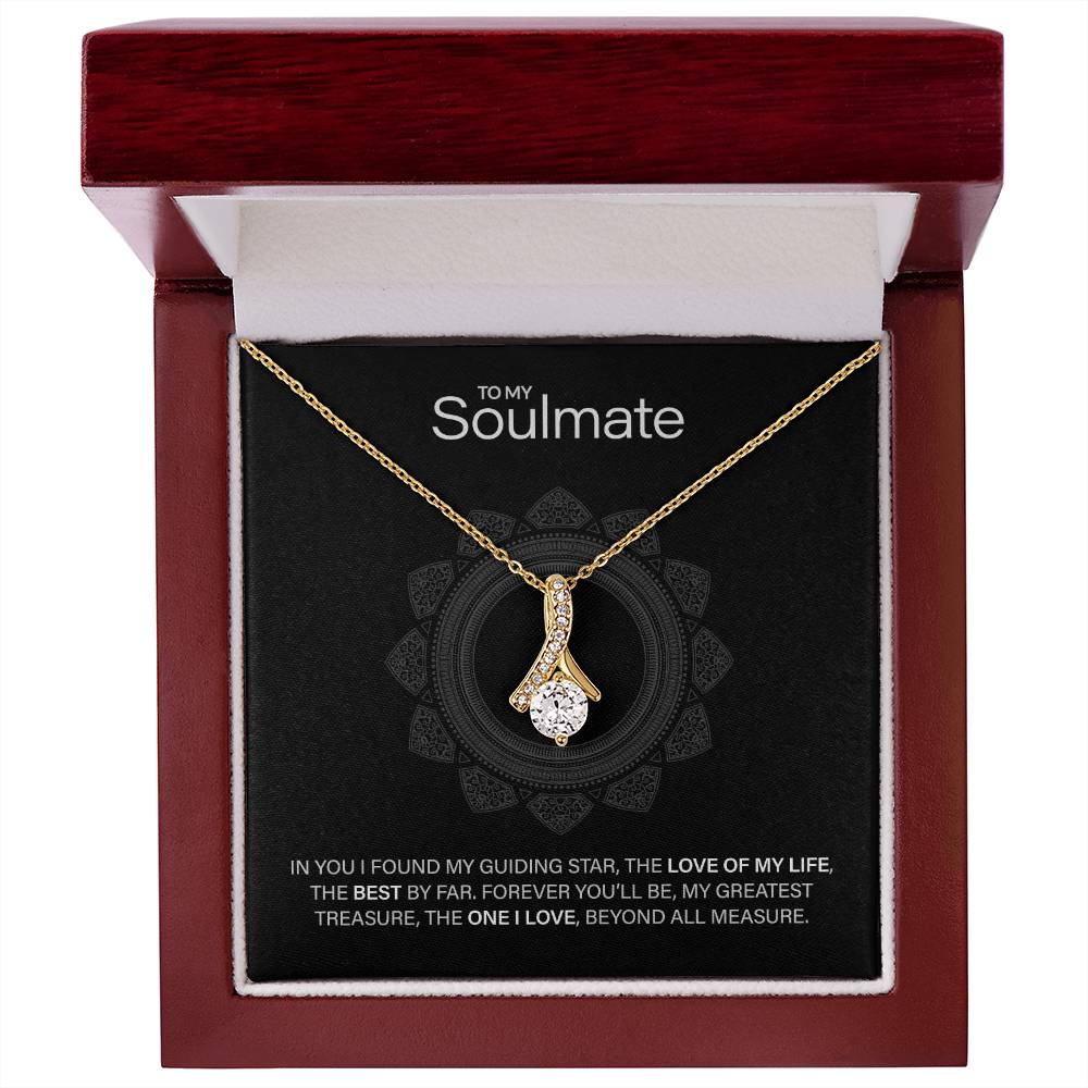 Best Gift for Soulmate: Beautiful Soulmate Love Pedant Necklace to Melt Their Heart [Dark]