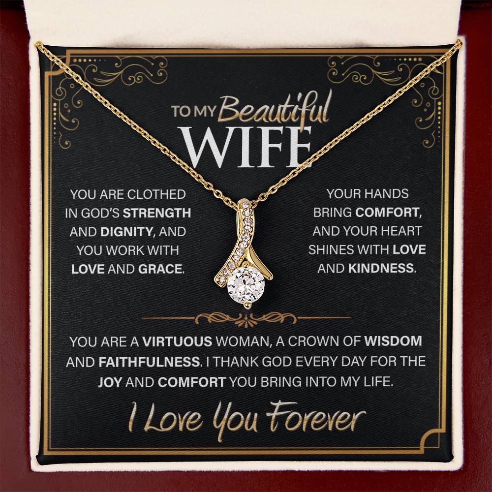 Best Gift: For My Beautiful Godly Wife - Love Pendant Necklace