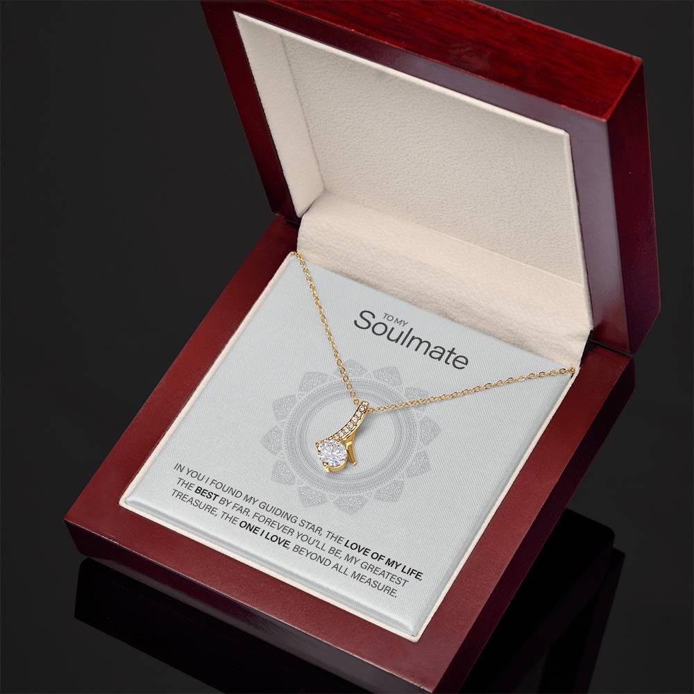 Best Gift for Soulmate: Beautiful Soulmate Love Pedant Necklace to Melt Their Heart [Light]