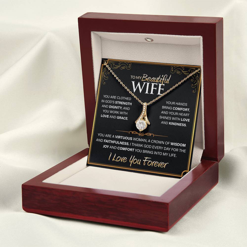 Best Gift: For My Beautiful Godly Wife - Love Pendant Necklace