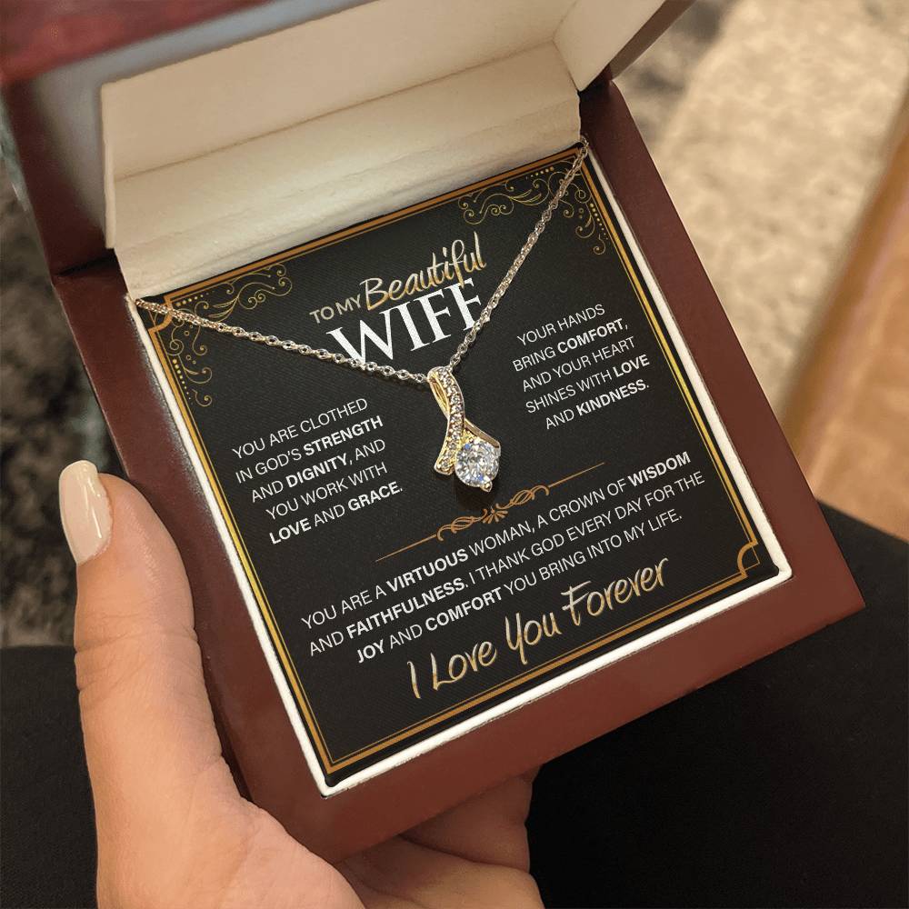 Best Gift: For My Beautiful Godly Wife - Love Pendant Necklace