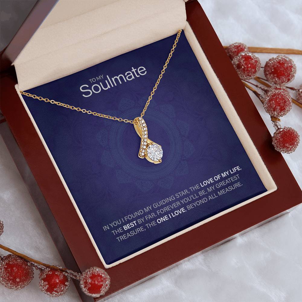 Best Gift for Soulmate: Beautiful Soulmate Love Pedant Necklace to Melt Their Heart [Floral]