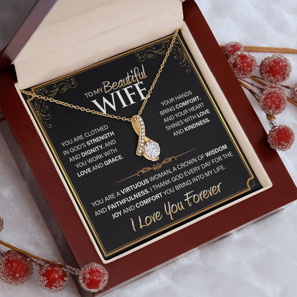 Best Gift: For My Beautiful Godly Wife - Love Pendant Necklace