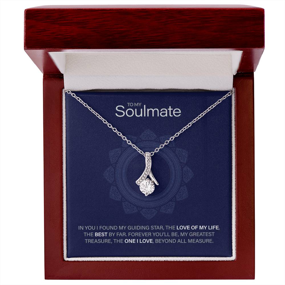 Best Gift for Soulmate: Beautiful Soulmate Love Pedant Necklace to Melt Their Heart [Blue]