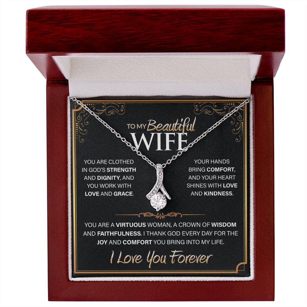 Best Gift: For My Beautiful Godly Wife - Love Pendant Necklace