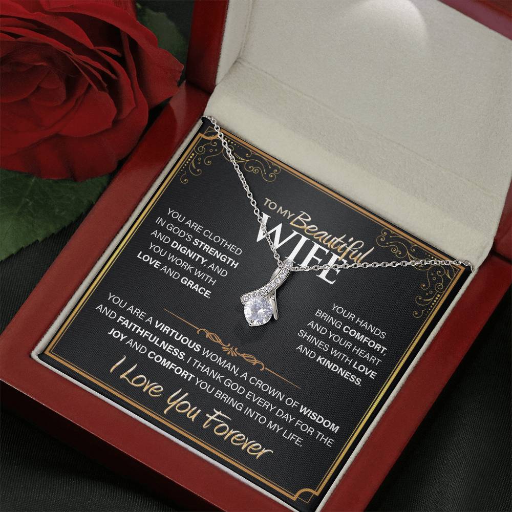 Best Gift: For My Beautiful Godly Wife - Love Pendant Necklace