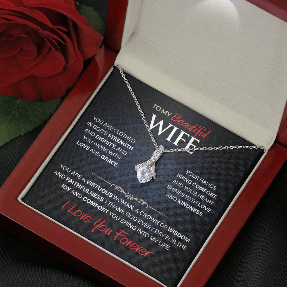 Best Gift: For My Beautiful Godly Wife - Love Pendant Necklace