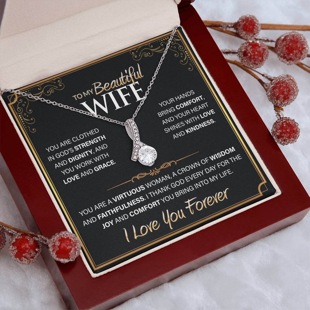 Best Gift: For My Beautiful Godly Wife - Love Pendant Necklace