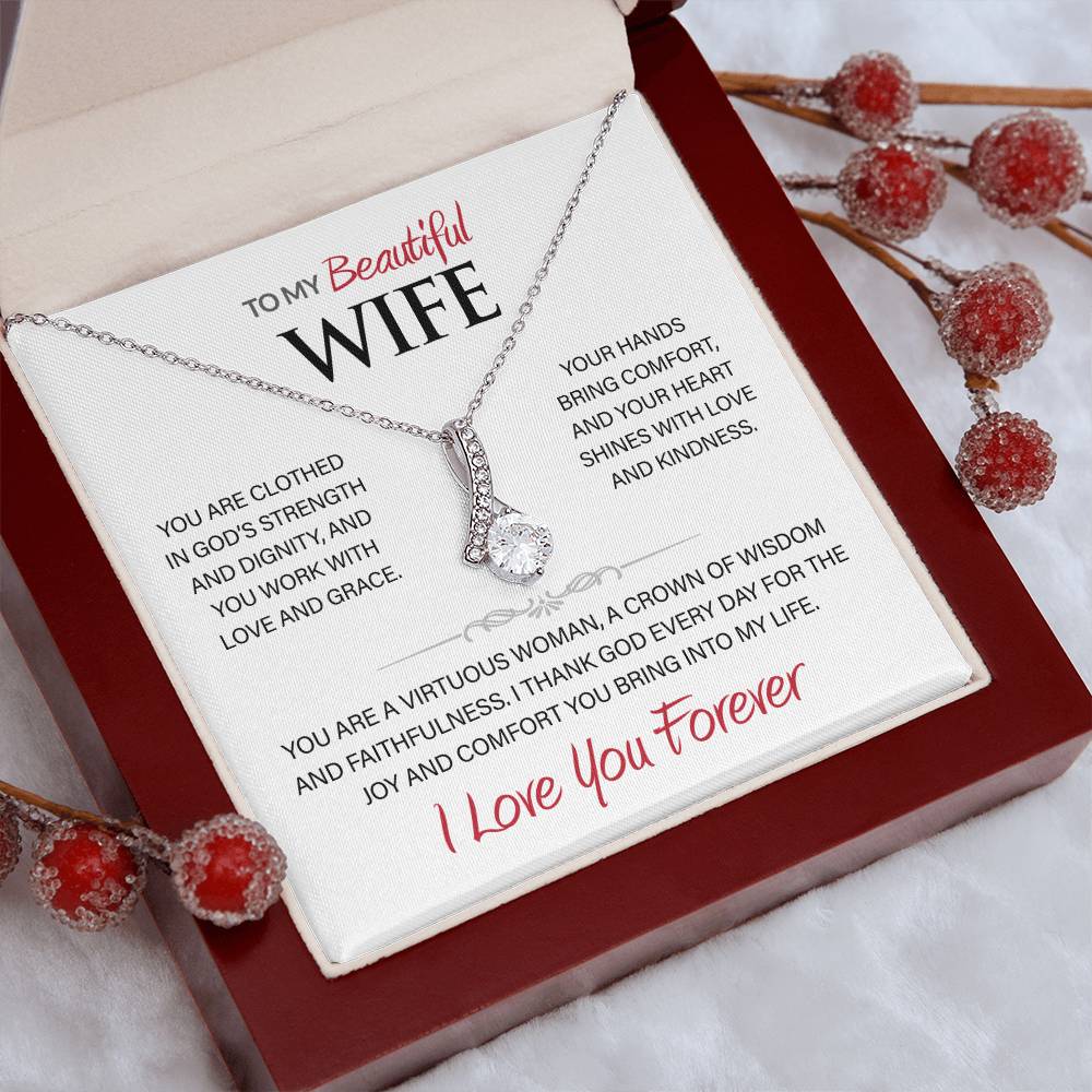 Best Gift: For My Beautiful Godly Wife - Love Pendant Necklace