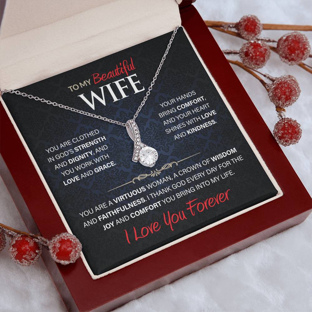 Best Gift: For My Beautiful Godly Wife - Love Pendant Necklace