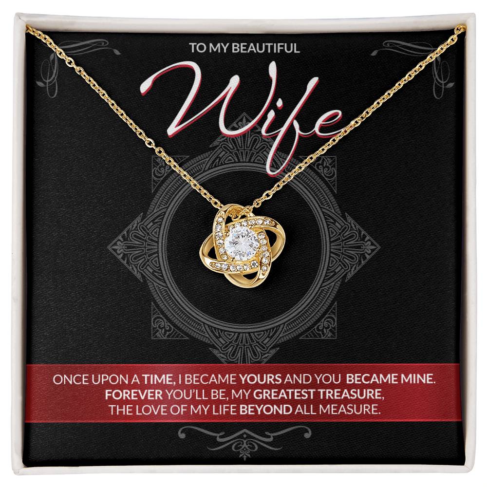 Best Gift for Wife: Forever Mine Love Knot Necklace to Melt Her Heart [Dark]