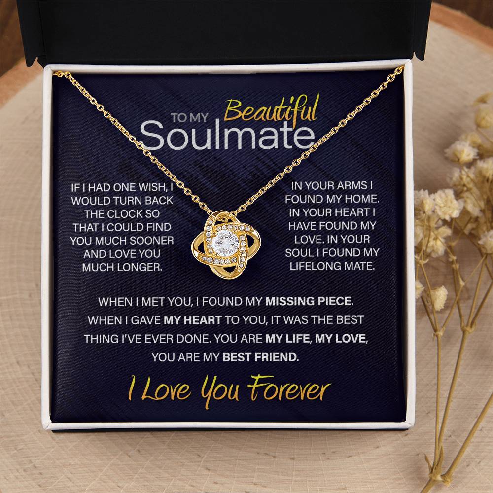 Best Gift for Your Soulmate: Love You Forever Love Knot Necklace to Melt Her Heart