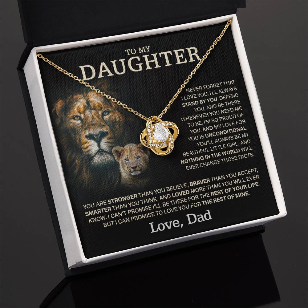 Dad's Forever Love Knot Necklace to Encourage Her Heart