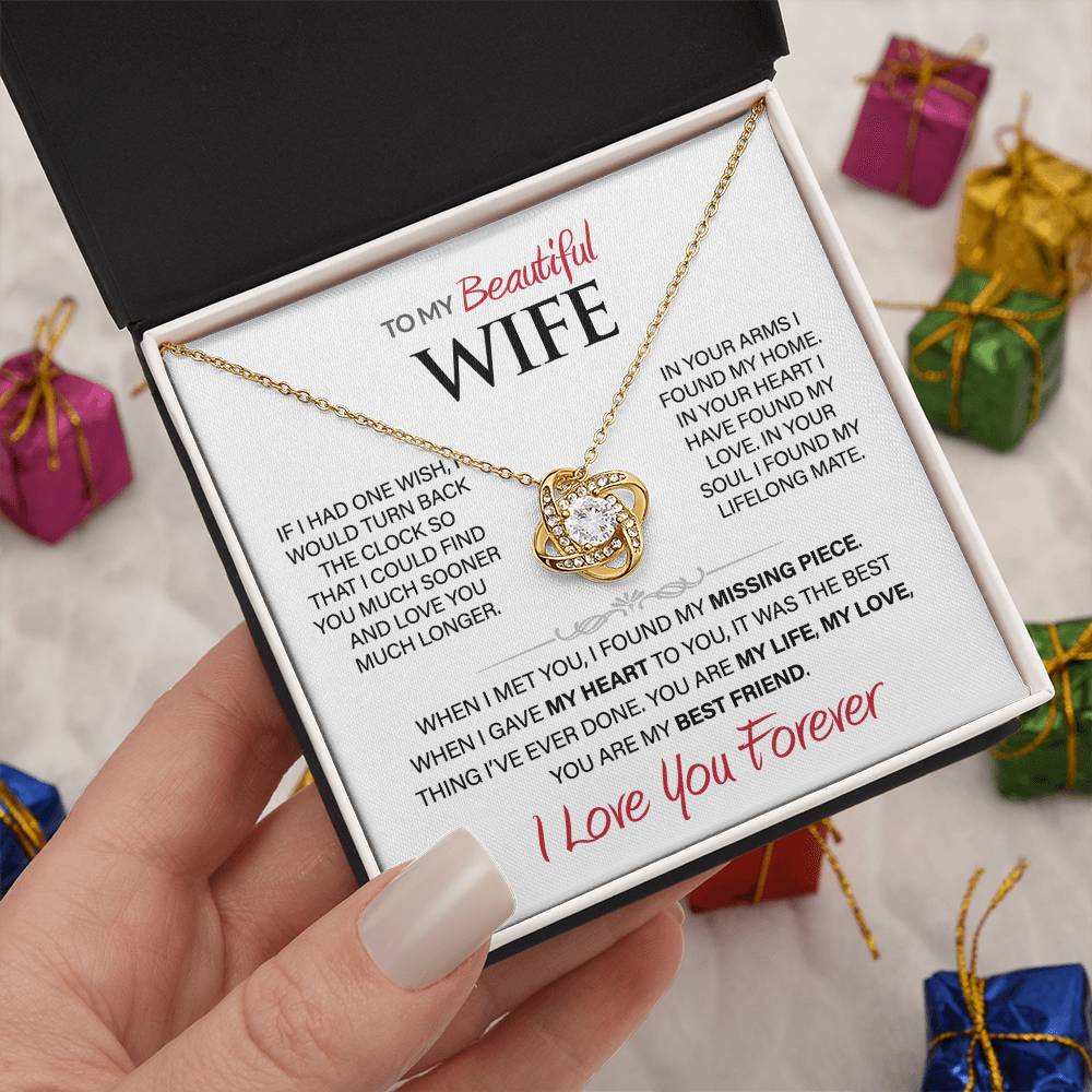 Best Gift for Your Wife: Love You Forever Love Knot Necklace to Melt Her Heart