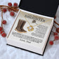 Dad's Tough Alaska Girl - Love Knot Necklace to Encourage Her Heart