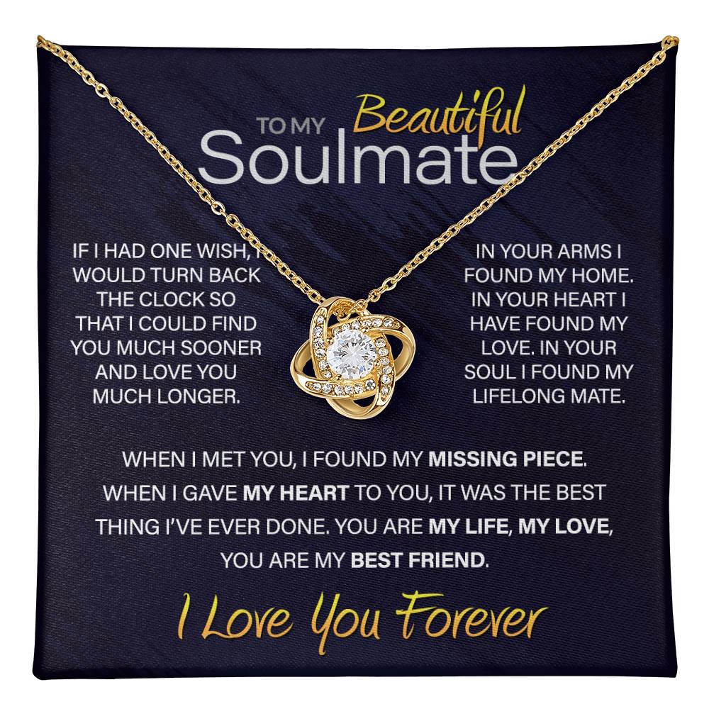 Best Gift for Your Soulmate: Love You Forever Love Knot Necklace to Melt Her Heart